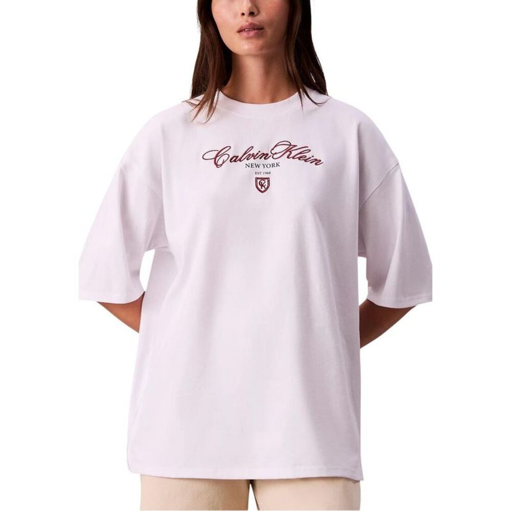 Calvin Klein Jeans White Cotton Women's T-Shirt